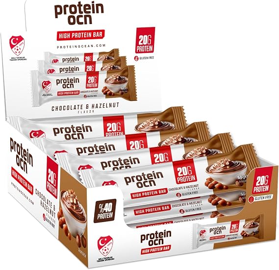Proteinocean Protein Bar Chocolate-Hazelnut Aromalı- 50 gr x 12 adet