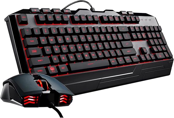 Cooler Master Devastator 3 Ergonomic Gaming Keyboard and Optical Mouse Combo, Black SGB-3000-KKMF3-US