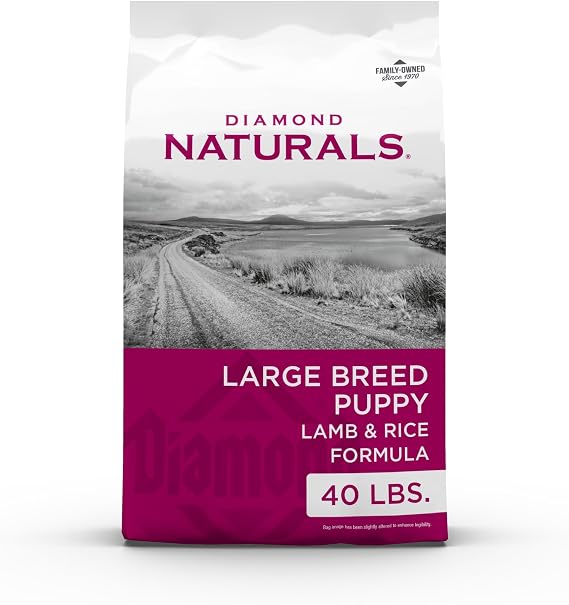 Diamond Naturals Large Breed Puppy Dry Dog Food, Lamb & Rice, 40lb