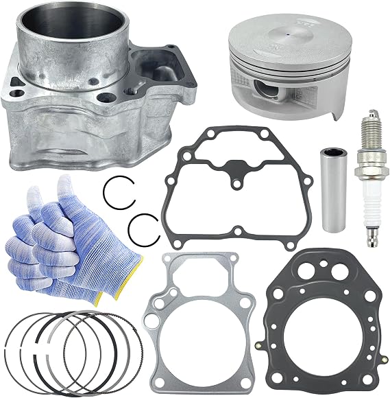 86.5mm Bore Cylinder Top End Rebuild Kit for Honda Rancher420 TRX420 | TRX420FE TRX420FM TRX420FPE TRX420FPM TRX420TE TRX420TM 4x4 2007-2018 with Piston Ring Gasket
