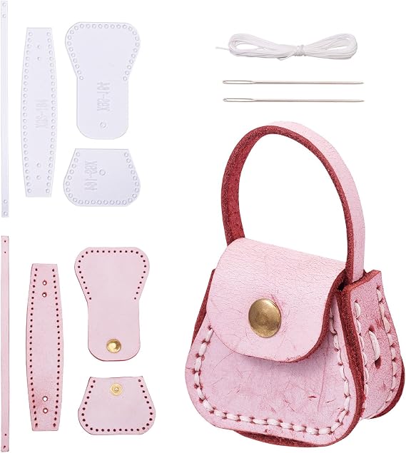 DIY Leather Purse Making Kit for Women, Handbags Making Kit for Mother, Leather DIY Mini Coin Purse Kit for Birthday Gift, DIY Bucket Bag Making Kit for Bridal Wedding Gift