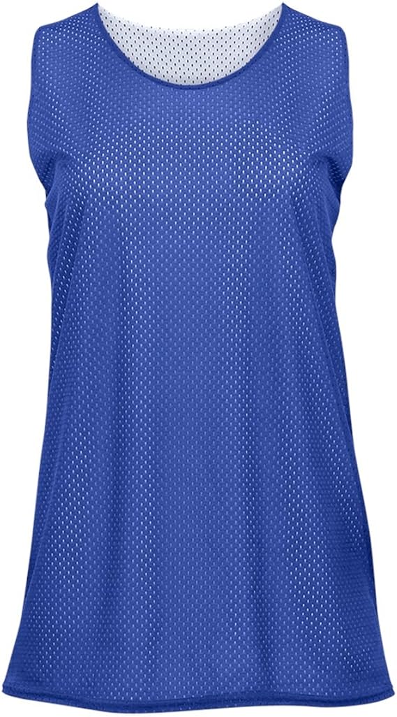 Badger Sport Royal Blue/White Ladies XL Reversible Mesh Tank Top Jersey Uniform