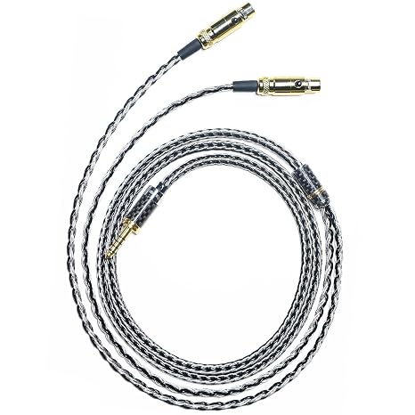 16 Strands 7N Single Crystal Copper/Silver Mixed Headphone Cable for AUDEZE LCD-X LCD-XC LCD2 LCD3 LCD4 LC5 LCD24 LCD-MX4 MM-500 MEZE Empyrean Elite Kennerton Thror Vali (4.4mm Plug)