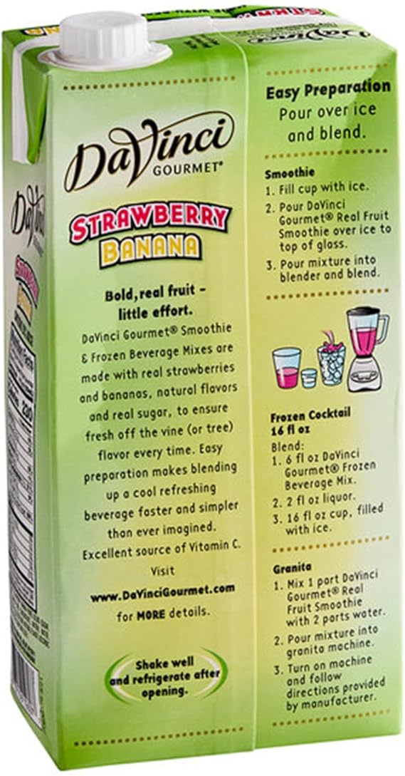Gourmet 64 fl. oz. Strawberry Banana Real Fruit Smoothie Mix WS-711FRTSTRBAN-NPF