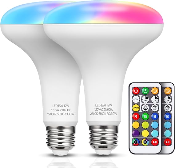 Color Changing Light Bulb, RGB & Warm & Cool White Flood Light Bulb