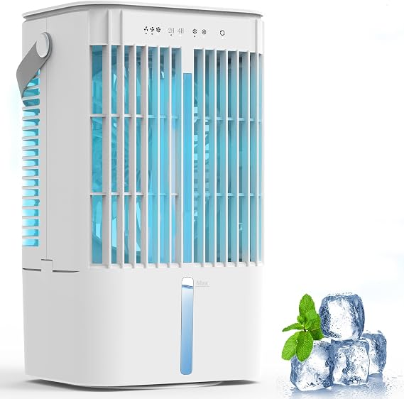 Portable Air Conditioner, 1200mL Evaporative Air Cooler, Personal Mini Air Conditioner with 3 Speeds & 2/4H Timer, 120 Oscillating Portable Ac Unit Fan Small Air Conditioner for Home Office Room