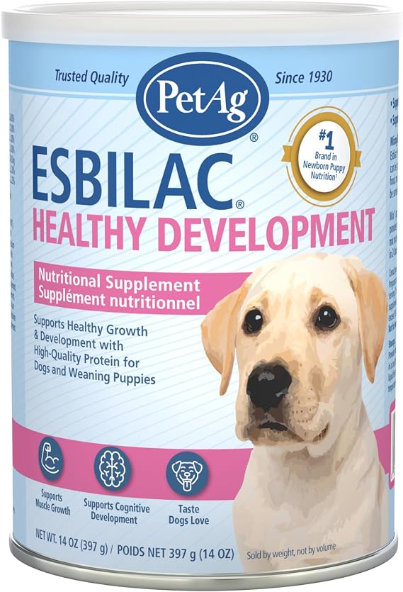 PetAg Esbilac Healthy Development - 14 oz - Great Tasting Nutritional Supplement for Dogs and Weaning Puppies