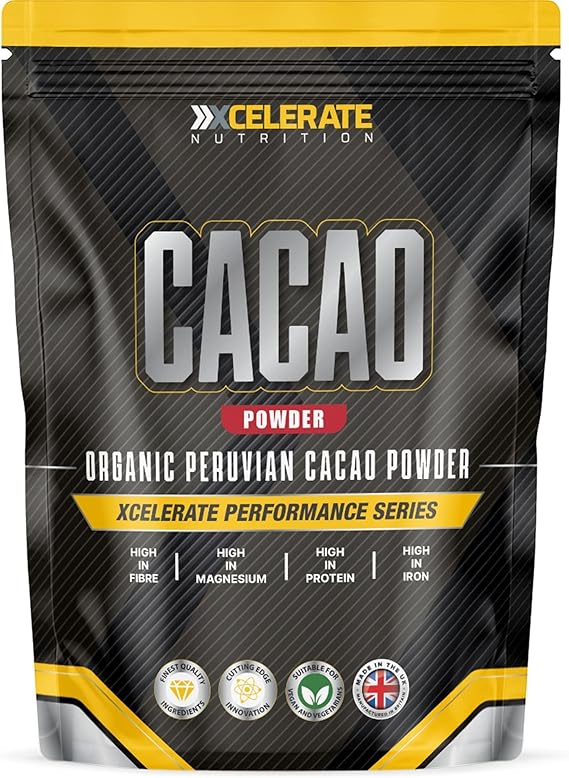 Organic Cacao Powder | Rich in Potassium & Manganese | Ideal for Hot Chocolate, Smoothies, and Baking | Pure, Vegan, Unsweetened, and Non-Alkalised | GMO-Free by XCelerate Nutrition (1Kg)