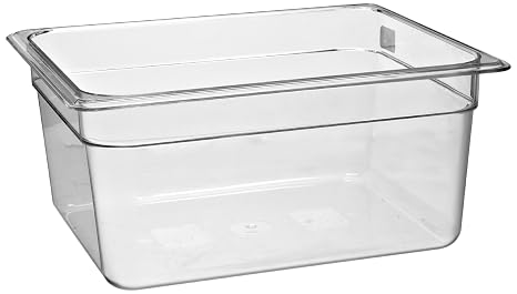 Cambro 26CW 9.4 qt Capacity, 12-3/4" Length x 10-7/16" Width x 6" Depth, Camwear Clear Polycarbonate Half Size Food Pan