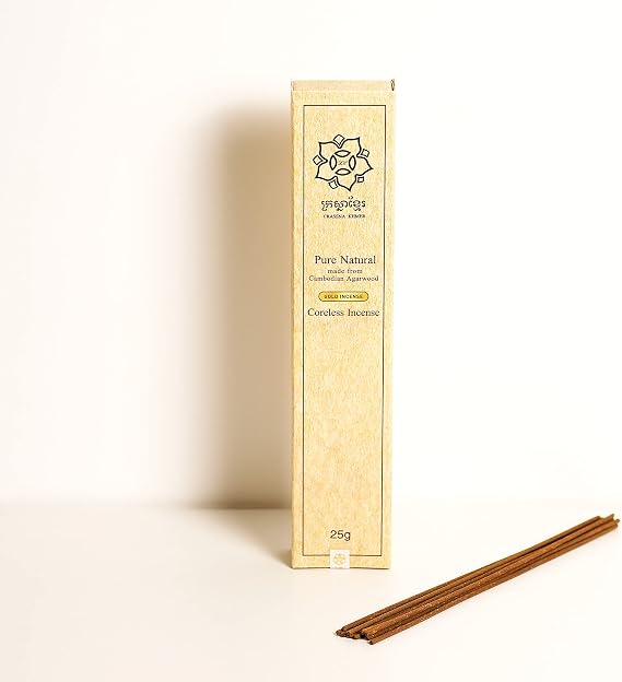 Cambodian Agarwood/Oud Incense Sticks- Gold (Coreless)
