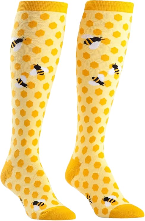 Sock It to Me Bee's Knees, Women's Novelty Knee High Socks, One Size