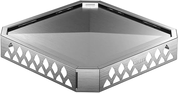 Breeo Base X19-20.6 in Fire Pit Mat for Deck Protection | Multi surface safe, superior heat protection & airflow, stainless steel firepit accessory for outside, USA made