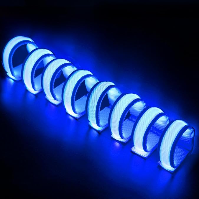 FANL LED Glow Bracelets, 3 Light Modes, Light Up Party Favors | Wearable LED wristbands for birthdays, Halloween, school events and glow parties; for older kids, teens and adults