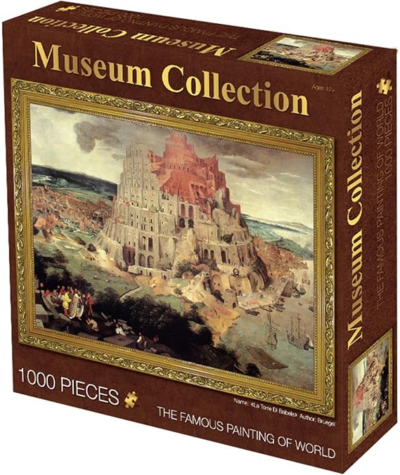 World Famous Painting Puzzle Adult Puzzle 1000 Pieces (Babylon Tower) Landscape Oil Painting Puzzle Educational Toy