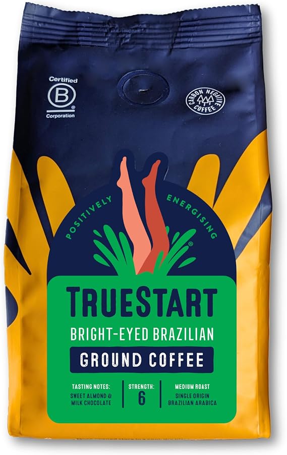 TrueStart Ground Coffee, Bright-Eyed Brazilian, 200g, 1 Pack