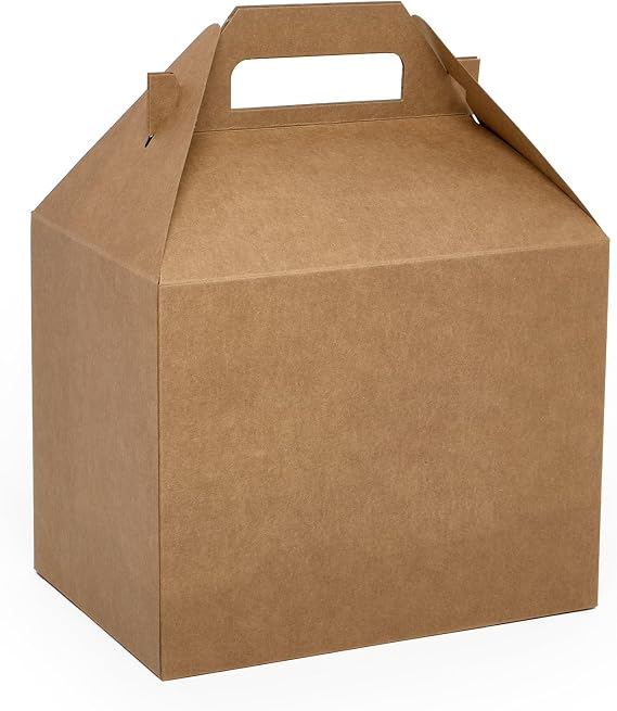 Paper Mart Mini Kraft Gable Boxes 4 X 2-1/2 X 2-1/2 | Quantity: 10 Width 2 1/2