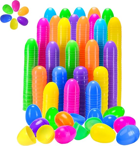 36 PCS 2.3" Easter Eggs Hinged Colorful Bright Plastic Eggs, Empty Eggshell Bulks Perfect for Easter Egg Hunt, Suprise Egg, Easters Hunt