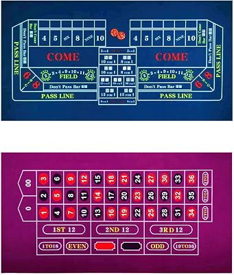 BALIKEN 36x18 Inches Roulette Table Mat & Craps Table Top Casino Felt Professional Grade Mat