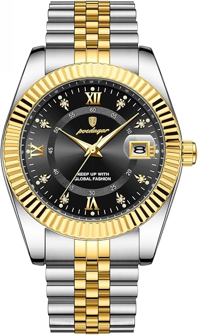 Poedagar Luxury Man Wristwatch Waterproof Luminous Date Men Watch Big Dial Stainless Steel Sports Men's Fashion Business Quartz Watches