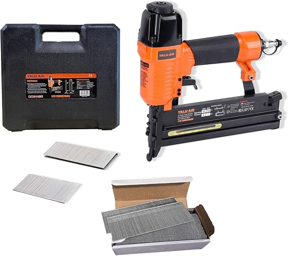 Valu-Air SF5040 2" 18 Gauge 2 in 1 Pneumatic Brad Nailer and Stapler with 5,000 Count 2" Brad Nails
