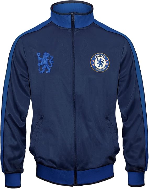 Chelsea Football Club Official Soccer Gift Mens Retro Track Top Jacket
