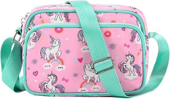 Unicorn Purse for Girls, Cute Crossbody Purse, Valentine's Day Birthday Gifts for 6 8 10 12 Year Old Girls
