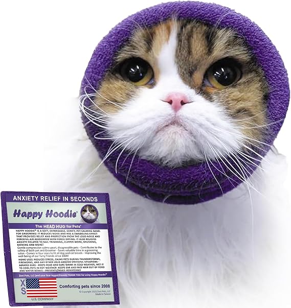 Happy Hoodie The Original Dog & Cat Calming Band for Noise & Anxiety Relief
