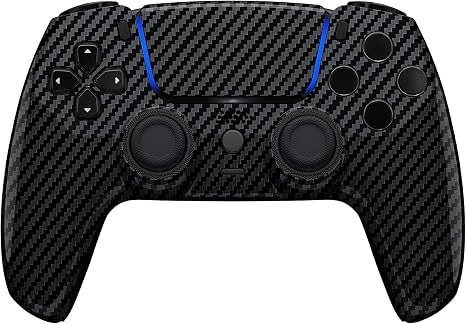 Custom Controllerzz Custom Wireless Controller Compatible with PS5 - Multiple Designs Available (PS5 Glossy Carbon Fiber)