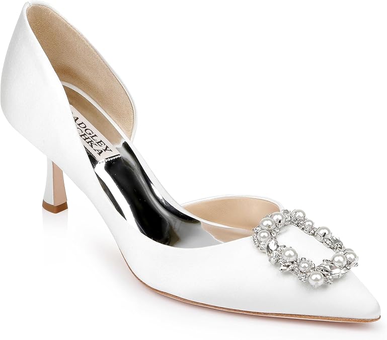 Badgley Mischka Women's Fabia Da Orsay with Crystal Buckle | Dress Shoes