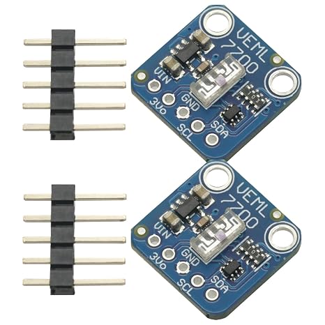 2 Pcs 16-bit I2C Interface VEML7700 Ambient Light Sensor Module for Arduino