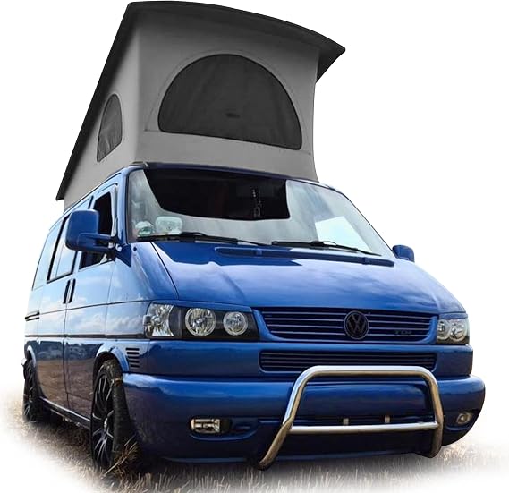 Roof Top Tent Camping 3 Window Roof Tent Pop Top Camper Canvas Compatible with VW T4 Eurovan Weekender Short Wheel Based SWB Camper - 2 Person Rooftop Tents