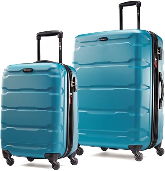 Samsonite Omni PC Hardside Expandable Luggage with Spinner Wheels, Caribbean Blue, 2-Piece Set (20/28)