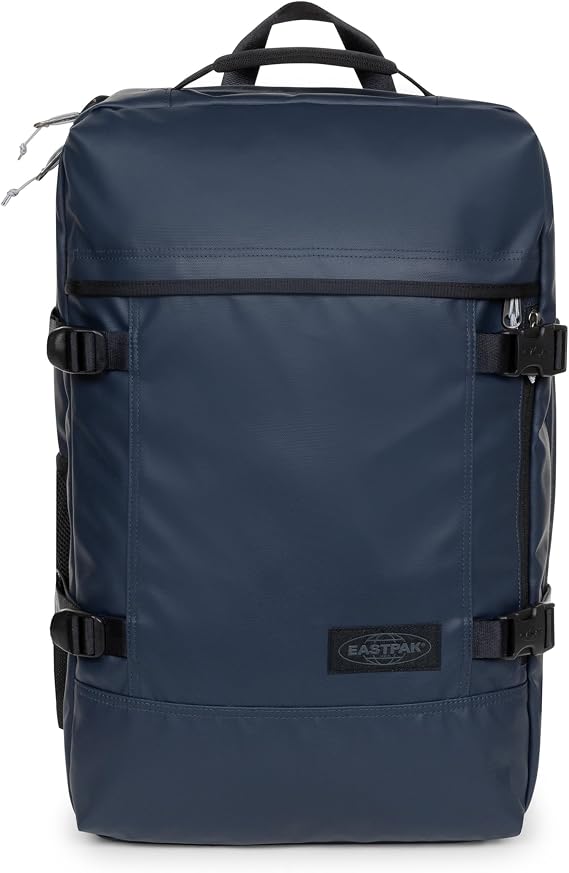 Eastpak Travelpack 42L Cabin-Size 2-in-1 Duffel, Convertible Backpack, 17-inch Laptop Sleeve, Two Compartments & Adjustable Straps, Tarp Navy