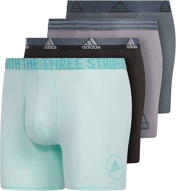 adidas mens Men's Stretch Cotton 4-pack Boxer Brief