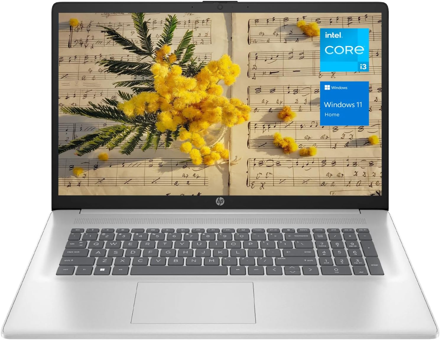 HP Essential 17.3 FHD Laptop, Intel Core i3-1215U, 16GB RAM, 1TB PCIe SSD, Numeric Keypad, Webcam, Wi-Fi, HDMI, Windows 11 Home, Silver