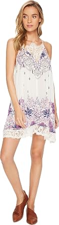 Free People Women's Who's Sorry Now Printed Slip Dress Ivory Medium
