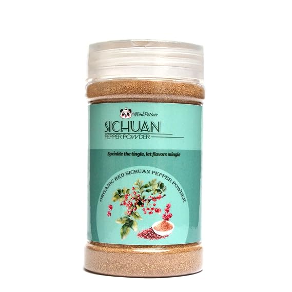 Sichuan Peppercorns Powder Organic 2.6oz/75g - Authentic Red Szechuan Peppercorns, Bold Aroma | Pairs Perfectly Crushed Red Pepper Flakes | Great for Grinder Refill, Stir Fry, Soft Tofu