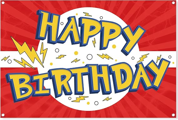 Red White Yellow Cartoon Birthday Party Backdrop-7x5ft Photography Party Banner for Baby Shower Boy Girl Birthday Party Home Decor