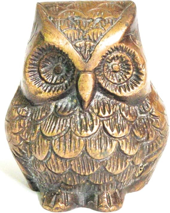 Vintage Brass Owl Showpiece