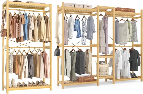 Bamboo Closet System Bundle, Natural