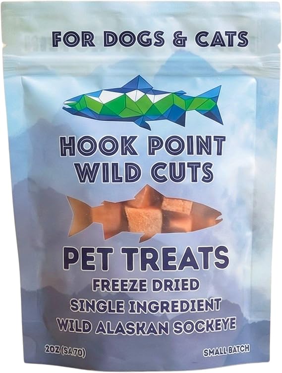 Freeze Dried Sockeye Salmon Pet Treats for Dogs and Cats