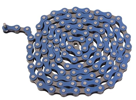 KHE BMX Singlespeed Chain 1/2" x 1/8" 112 Links only 0.85lbs with Chain Lock Blue