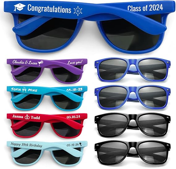 Custom Sunglasses Bulk 10-500Pcs Personalized Gift for Guest Wedding Birthday Beach Party Glasses Adult