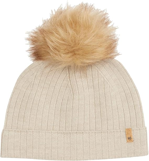 tentree Wool Faux Fur Pom Beanie Oatmeal One Size