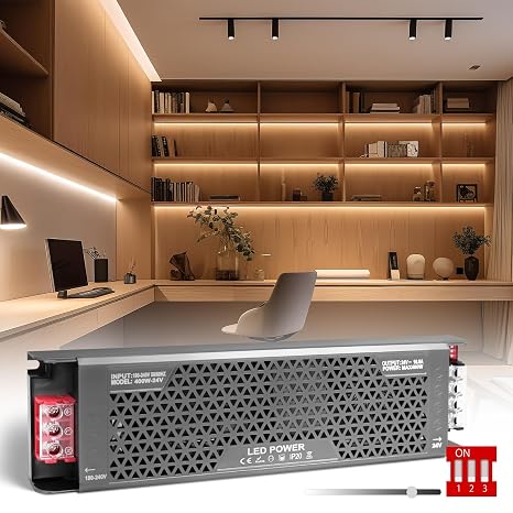 LED Transformer 24 V 400 W Dimmable Transformer AC 230 V to DC 24 Volt 16.6 A Ultra Thin Constant Voltage LED Driver Power Supply 24 V Switch Low Voltage Transformer for LED Strips Lamps