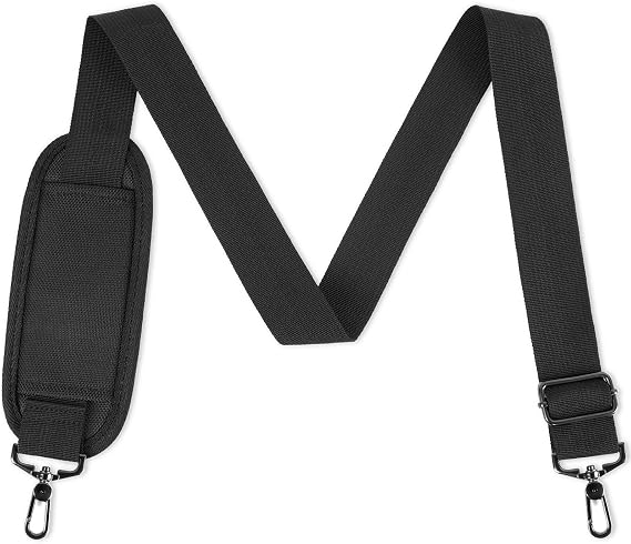 Ytonet Shoulder Strap, 52" Replacement Laptop Shoulder Straps for Bags | Universal Adjustable Comfortable Belt with Metal Hooks for Laptop Messenger Crossbody Bag Luggage Duffel Camera, Black