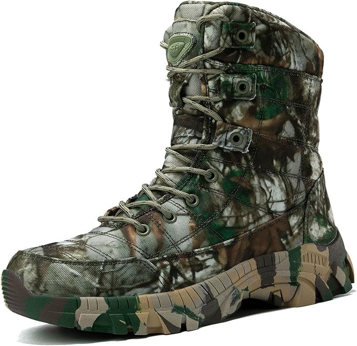 Military Boots for Men 8 Inches Lightweight Army Motorcycle Combat Boots