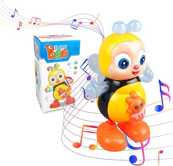 Abejita Chiquitita, Dancing Bee with Music & LED Lights, Interactive Walking Bee with Twisting Body & Moving Eyes