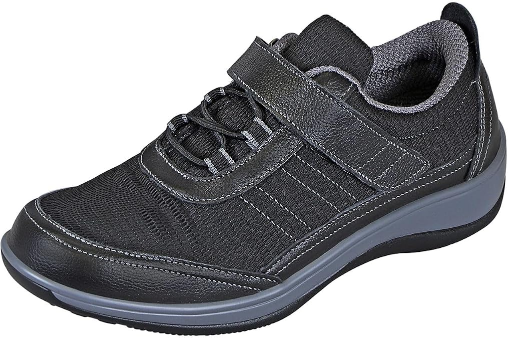 Orthofeet Womens Orthopedic Arch Support Casual Shoe - Relieve Foot Pain Breeze Black