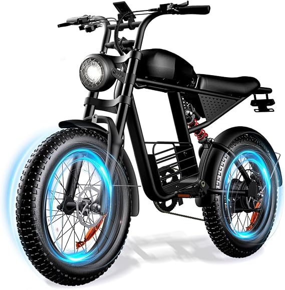Electric Bike for Adults 1500W Peak, 48V 20AH Power, 20" Fat Tire All Terrain E-Bike 35MPH 7-Speed Electric Dirt Bike for Road Sand Mountain Snow Electric Motorcycle
